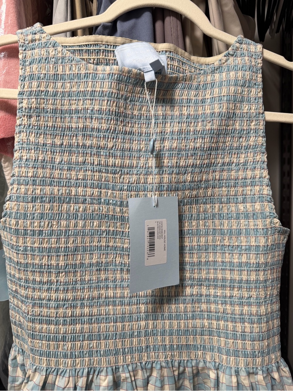 Hill house blue red gingham Cosima dress Small NWT - Picture 4 of 6